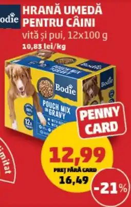 Penny Bodie hrană umedă pentru câini vită și pui Ofertă