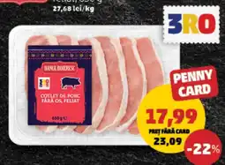 Penny Hanul Boieresc cotlet de porc fără os, feliat Ofertă