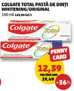 Penny Colgate total pastă de dinți whitening/original Ofertă