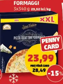 Penny San Fabio pizza quattro formaggi Ofertă