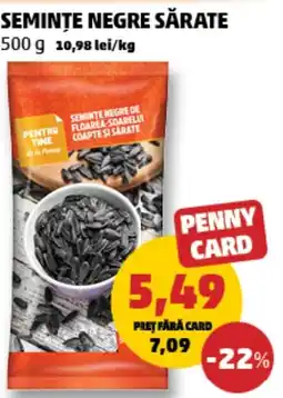 Penny Penny semințe negre de floareă-soarelui coapte și sărate Ofertă