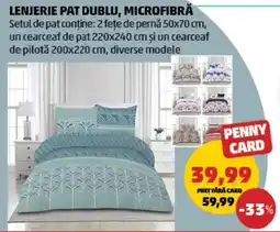 Penny Penny Card lenjerie pat dublu microfibră Ofertă