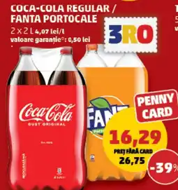Penny Coca-Cola Regular / Fanta Portocale Ofertă