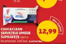 Penny Cool&clean servetele umede suprafete oțet si bicarbonat Ofertă