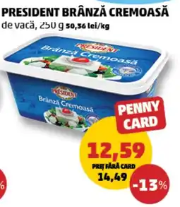 Penny President brânză cremoasă Ofertă