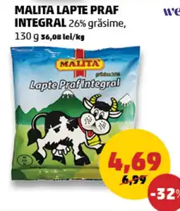 Penny Malita lapte praf integral Ofertă