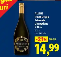 Lidl Allini Pinot Grigio Frizzante Ofertă