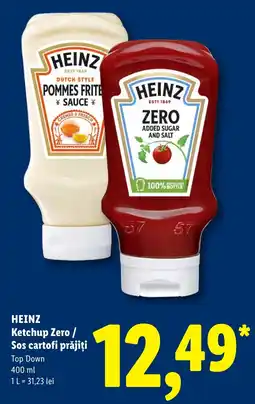 Lidl Heinz ketchup zero / sos cartofi prajiți Ofertă