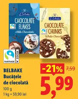 Lidl Belbake bucățele de ciocolată Ofertă