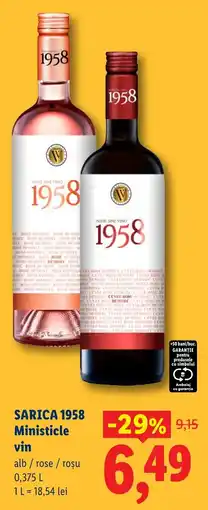 Lidl Sarica 1958 Ministicle vin Ofertă