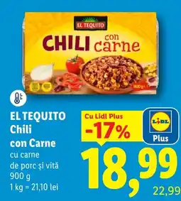 Lidl El tequito chili con carne Ofertă