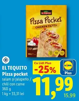 Lidl El tequito pizza pocket Ofertă