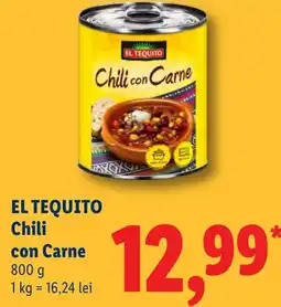 Lidl El tequito chili con carne Ofertă