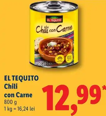 El tequito chili con carne