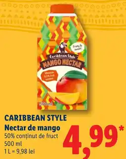 Lidl Caribbean Style nectar de mango Ofertă