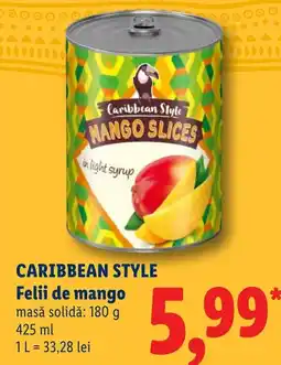 Lidl Caribbean Style Felii de mango Ofertă