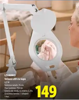 Lidl Livarno veioză led cu lupă Ofertă
