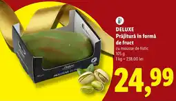 Lidl Deluxe prăjitură în formă de fruct cu mousse de fistic Ofertă