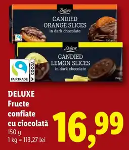 Lidl Deluxe fructe confiate cu ciocolata Ofertă