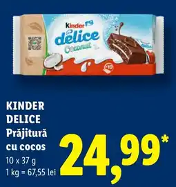 Lidl Kinder Delice Prăjitură cu cocos Ofertă