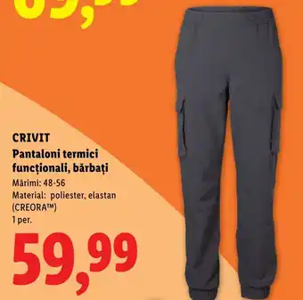 Crivit pantaloni termici functionali bărbați