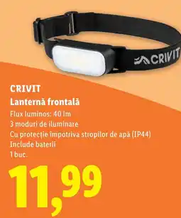 Lidl Crivit lanternă frontală Ofertă
