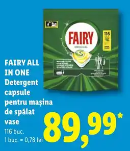 Lidl Fairy all in one detergent capsule pentru mașina de spălat vase Ofertă