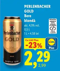Lidl Perlenbacher gold bere blondă Ofertă