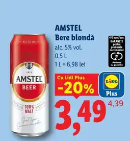 Lidl Amstel bere blondă Ofertă