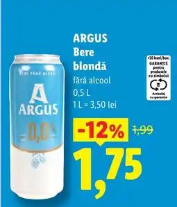 Lidl Argus bere blondă Ofertă