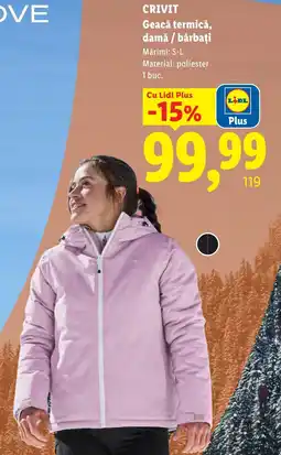 Lidl Crivit geacă termică, damă / bărbați Ofertă