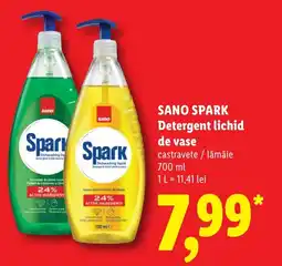 Lidl Sano Spark Detergent lichid de vase Ofertă