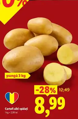 Lidl Cartofi albi spălați Ofertă
