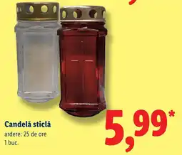 Lidl Candelă sticlă Ofertă