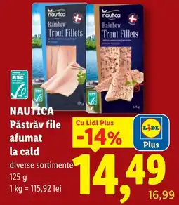 Lidl Nautica pastrav file afumat la cald Ofertă