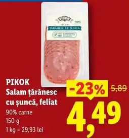Lidl Pikok salam țărănesc cu șuncă, feliat Ofertă