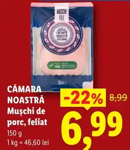 Lidl Cămara Noastră Mușchi de porc, feliat Ofertă