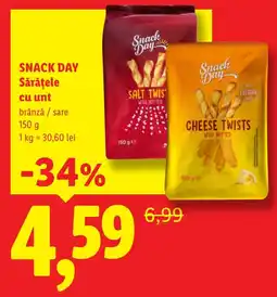 Lidl Snack Day Sărățele cu unt Ofertă
