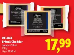 Lidl Deluxe Brânză Cheddar Ofertă