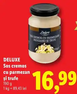 Lidl Deluxe sos cremos cu parmezan si trufe Ofertă