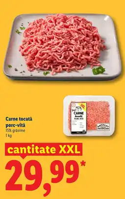 Lidl Carne tocata porc-vita Ofertă