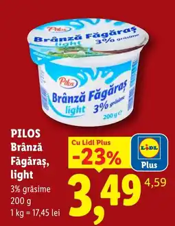 Lidl Pilos brânză făgăraș, light Ofertă