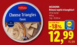 Lidl Milbona brânză topită triunghiuri Ofertă