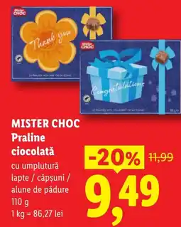 Lidl Mister Choc Praline ciocolată Ofertă