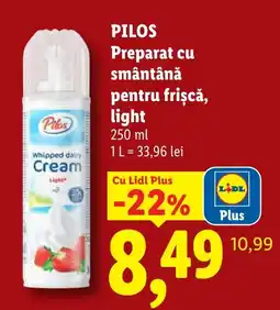 Lidl Pilos preparat cu smântână pentru frișcă, light Ofertă