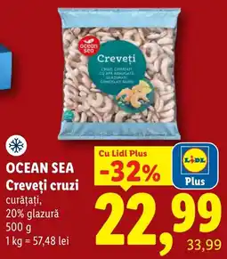 Lidl Ocean Sea Creveți cruzi curățați Ofertă