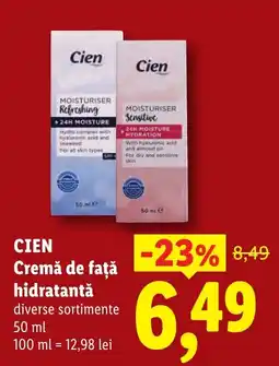 Lidl Cien cremă de față hidratantă Ofertă