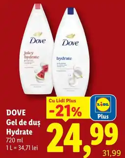 Lidl Dove Gel de duș Hydrate Ofertă