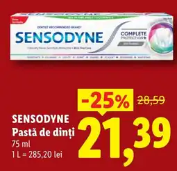Lidl Sensodyne pastă de dinți Ofertă