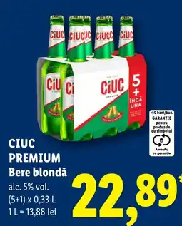 Lidl Ciuc premium bere blondă Ofertă